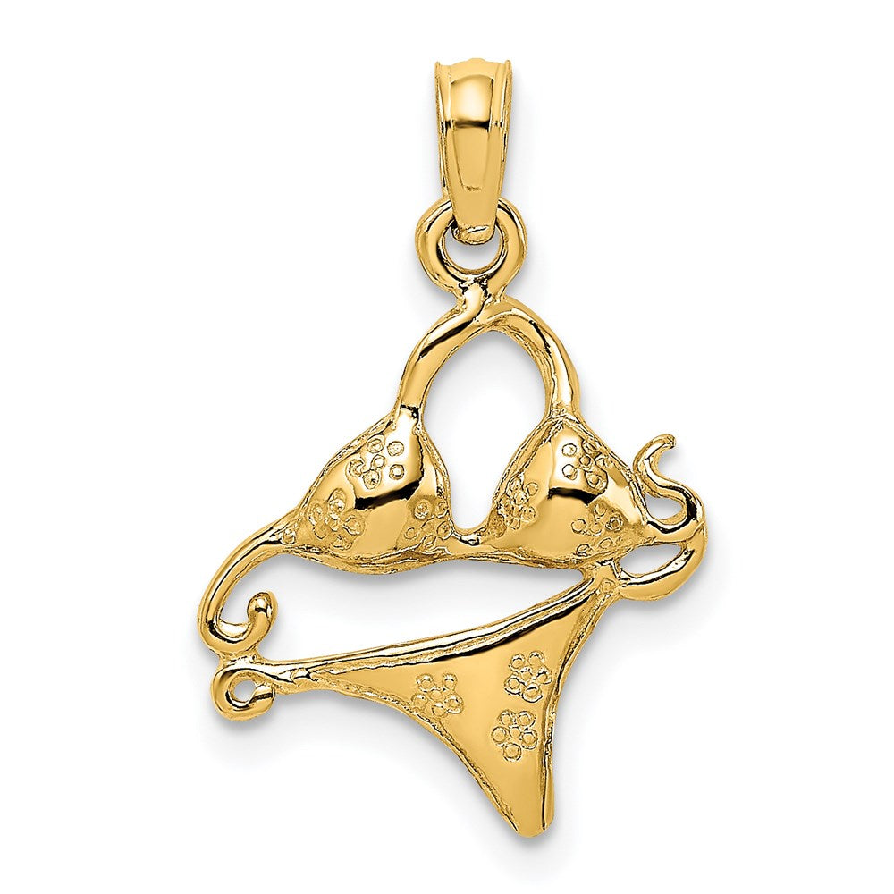 K Yellow Gold Bikini Bathing Suit Charm