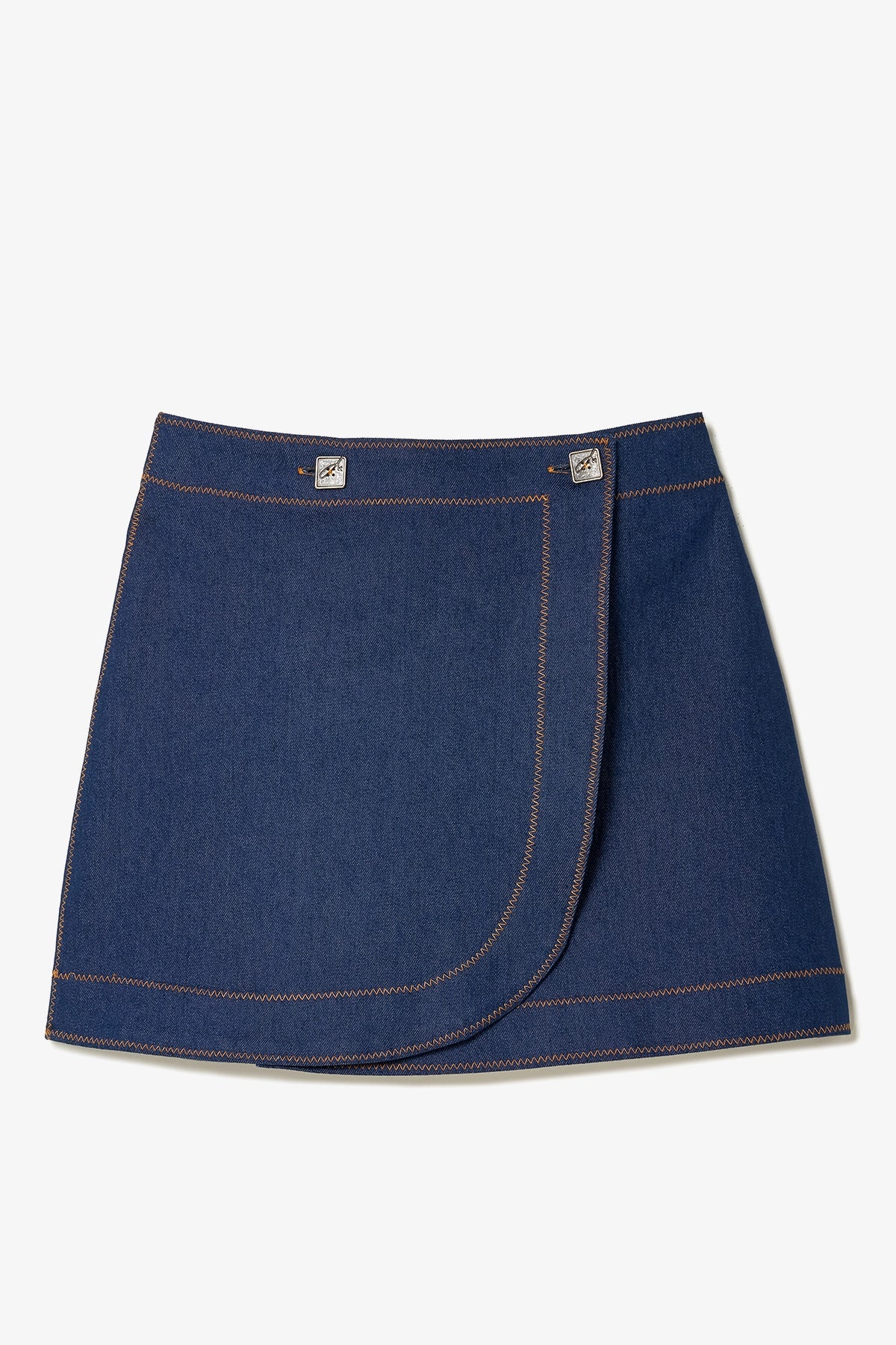 Marina Mini Skirt In Blue Denim - M Blue