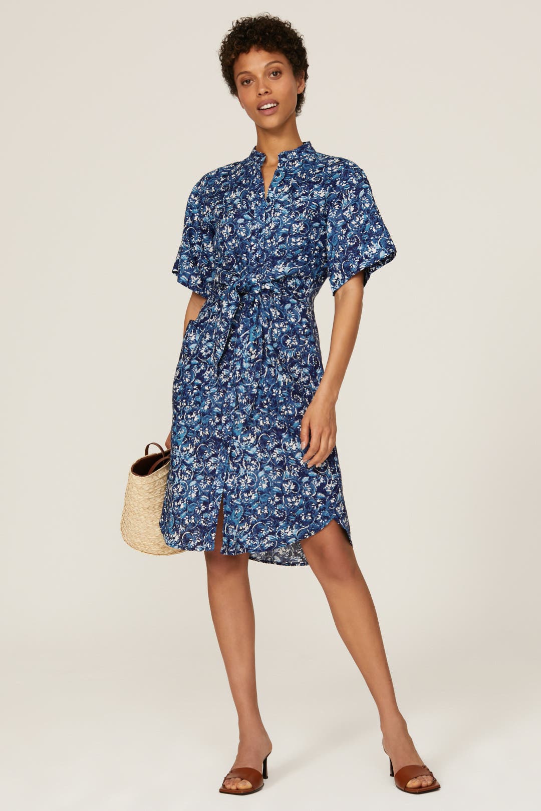 Lauren Ralph Lauren Floral Shirt Dress Blue-print