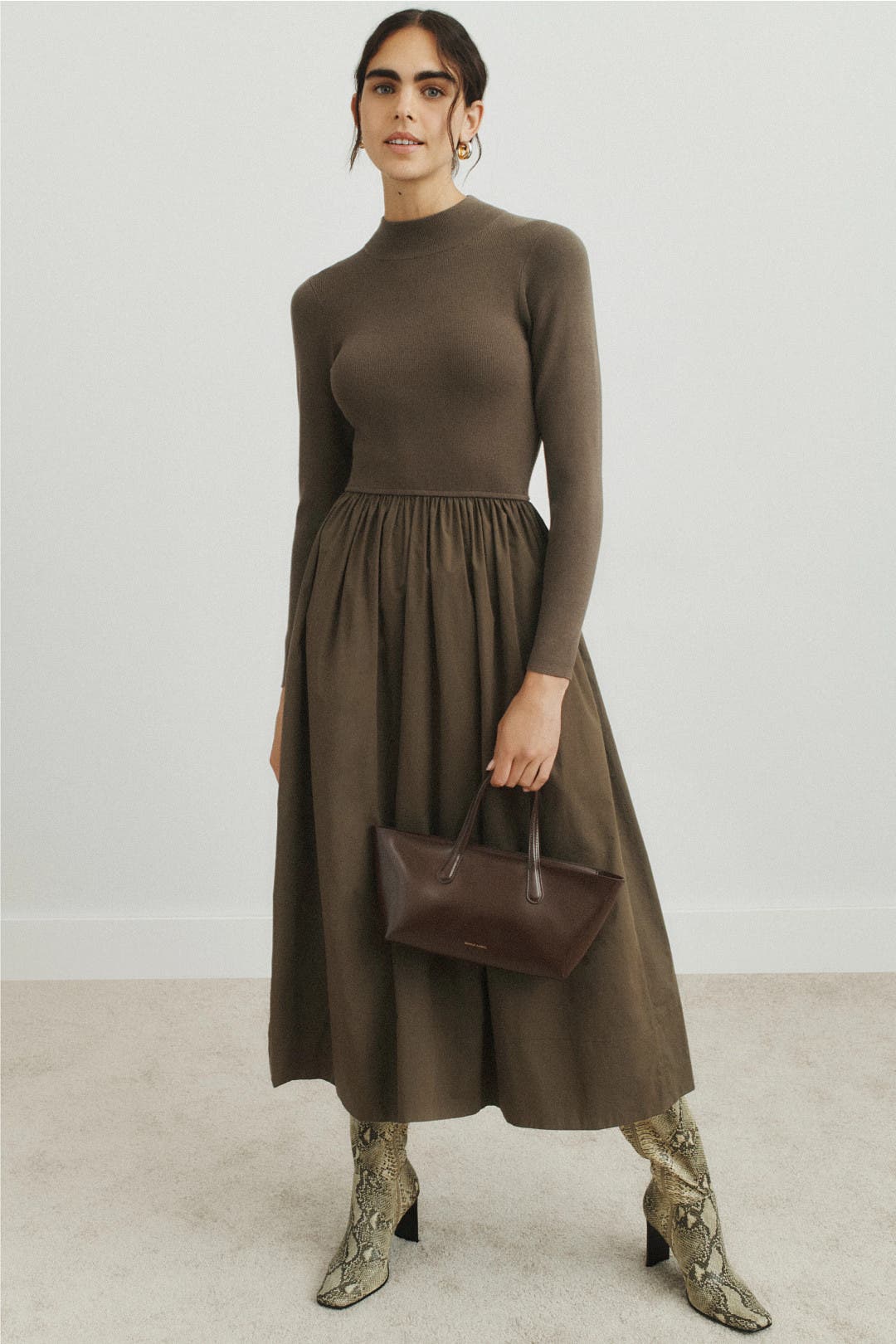 Marie Oliver Green Multimedia Barrett Dress Green