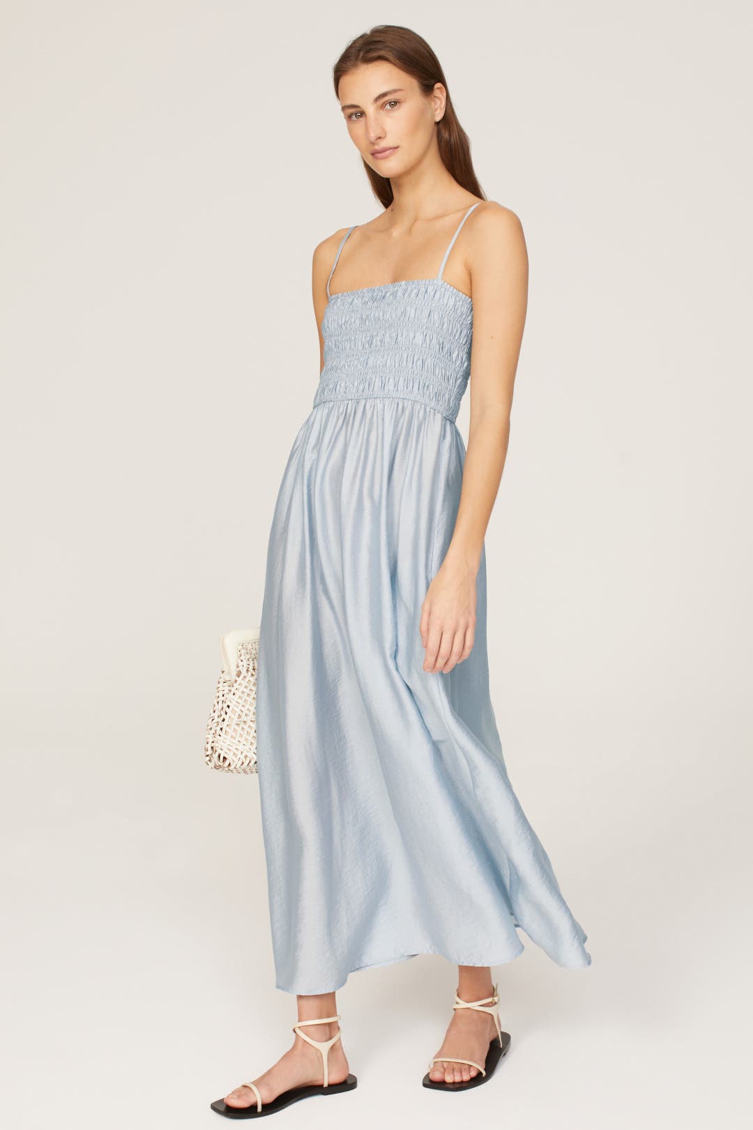 Madewell Theo Sleeveless Midi Dress Blue