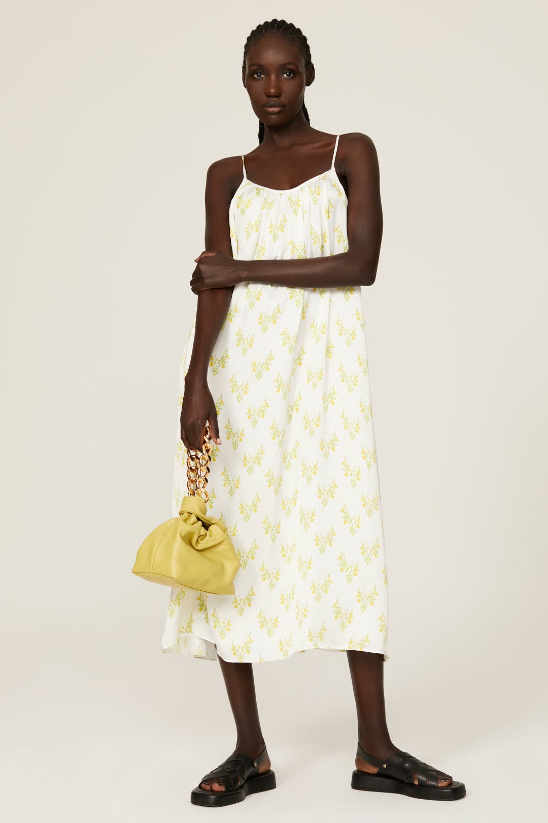 No. Ruby Dress White-yellow-print