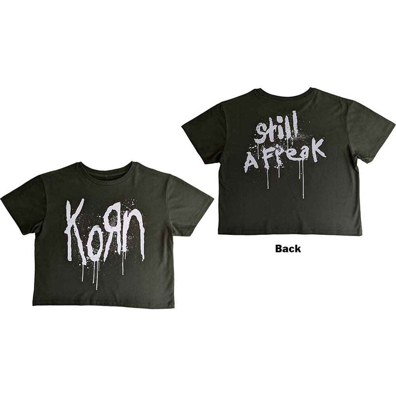 KORN - STILL A FREAK - Crop Top Green Back Print