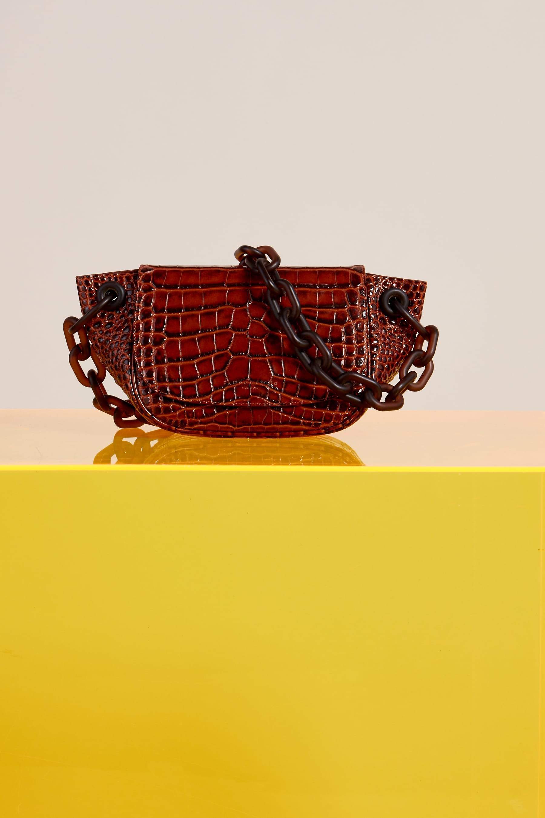 Bend Bag in Cocoa Croc
