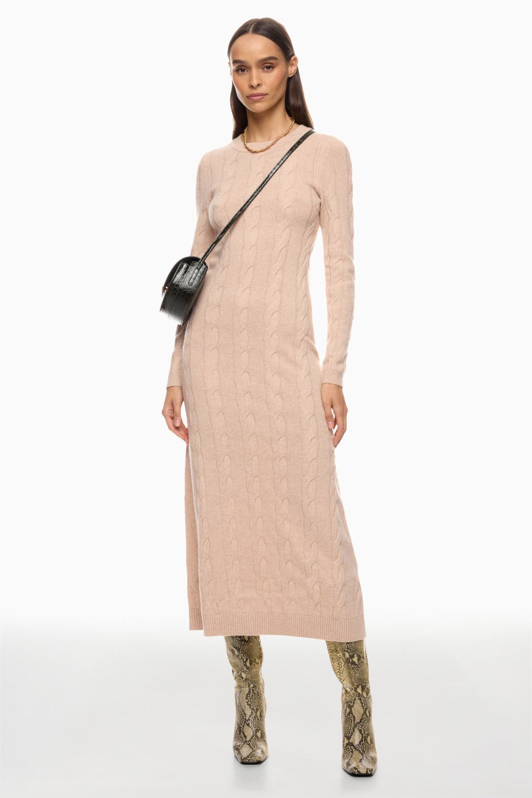 Sandro Maille Maxi Dress Brown