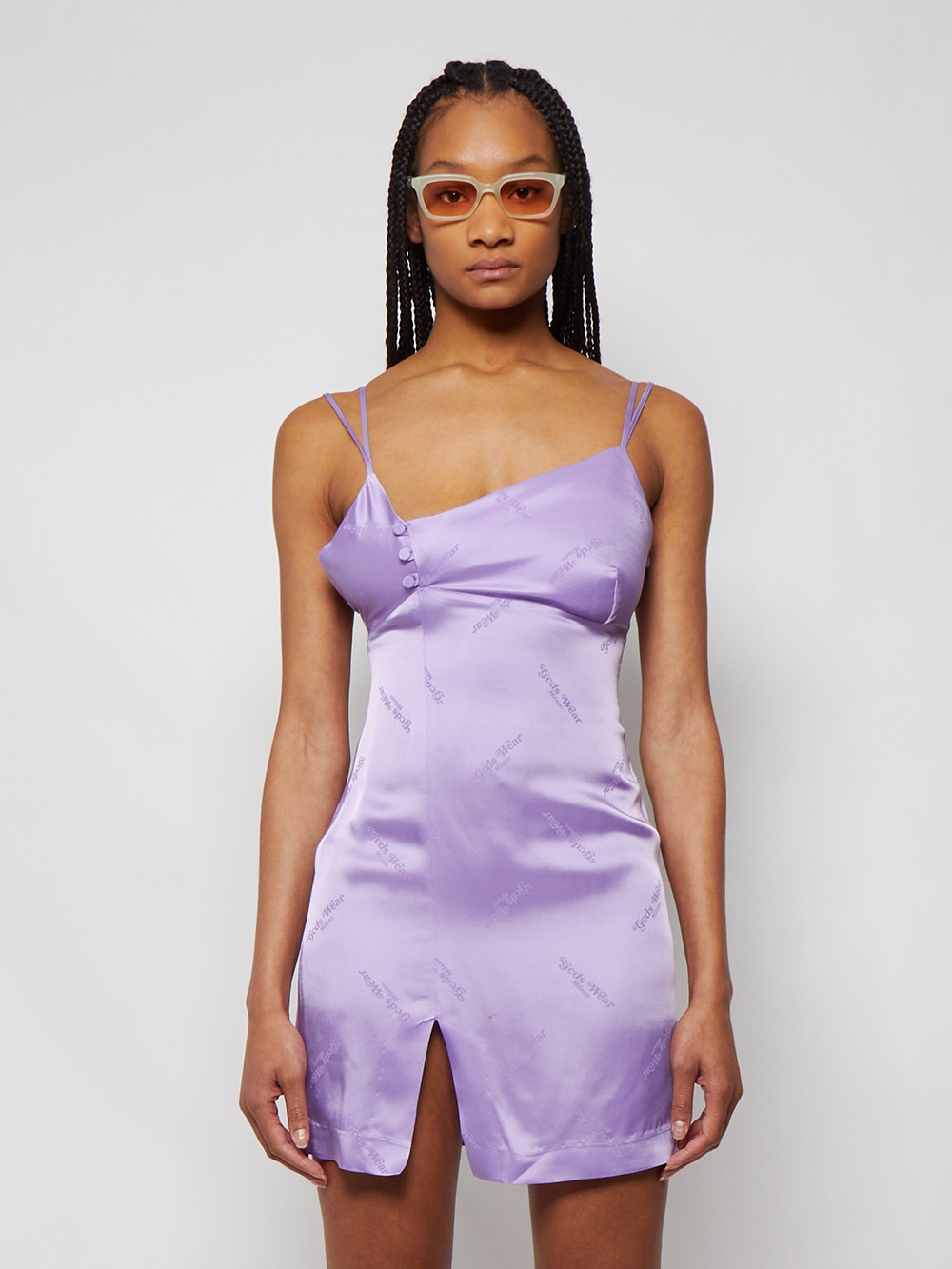 Jacquard Sleep Mini Dress Lilac