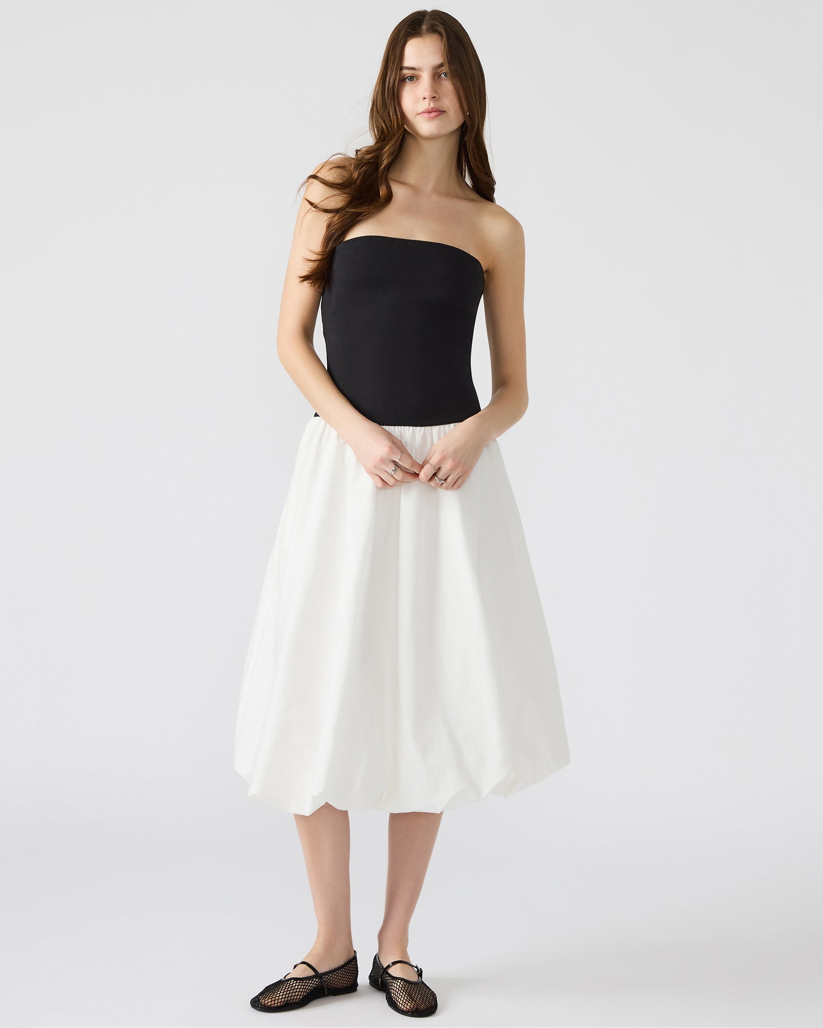 Steve Madden Women's Oliver Dress Strapless Bubble Dresses - Smoke - Size Small