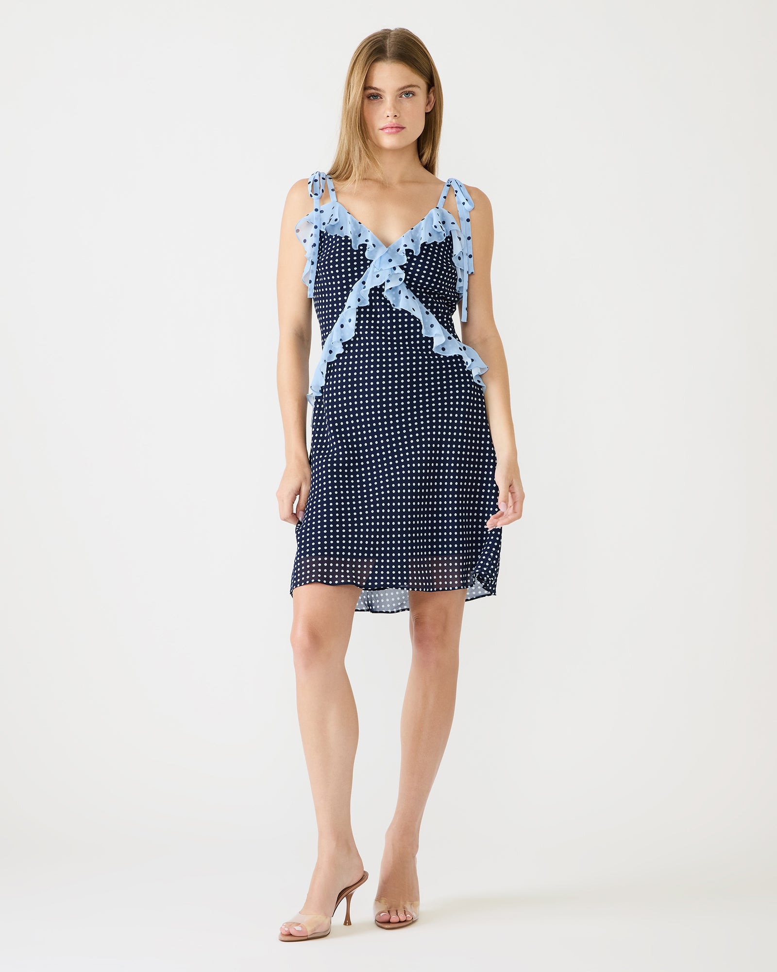 Steve Madden Women's Adalina Mini Sleeveless Flowy Dress - Vintage Navy - Size