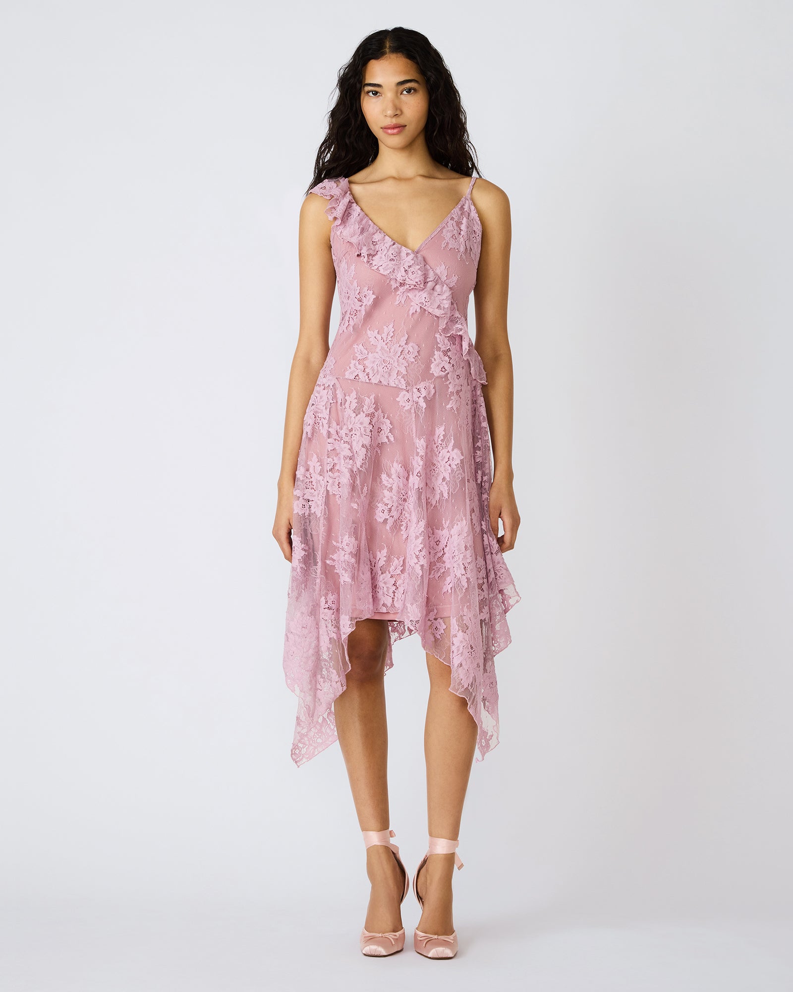 Steve Madden Women's Dariella Dress Sleeveless Mesh Dresses - Mauve Shadows - Size - CottonNylon
