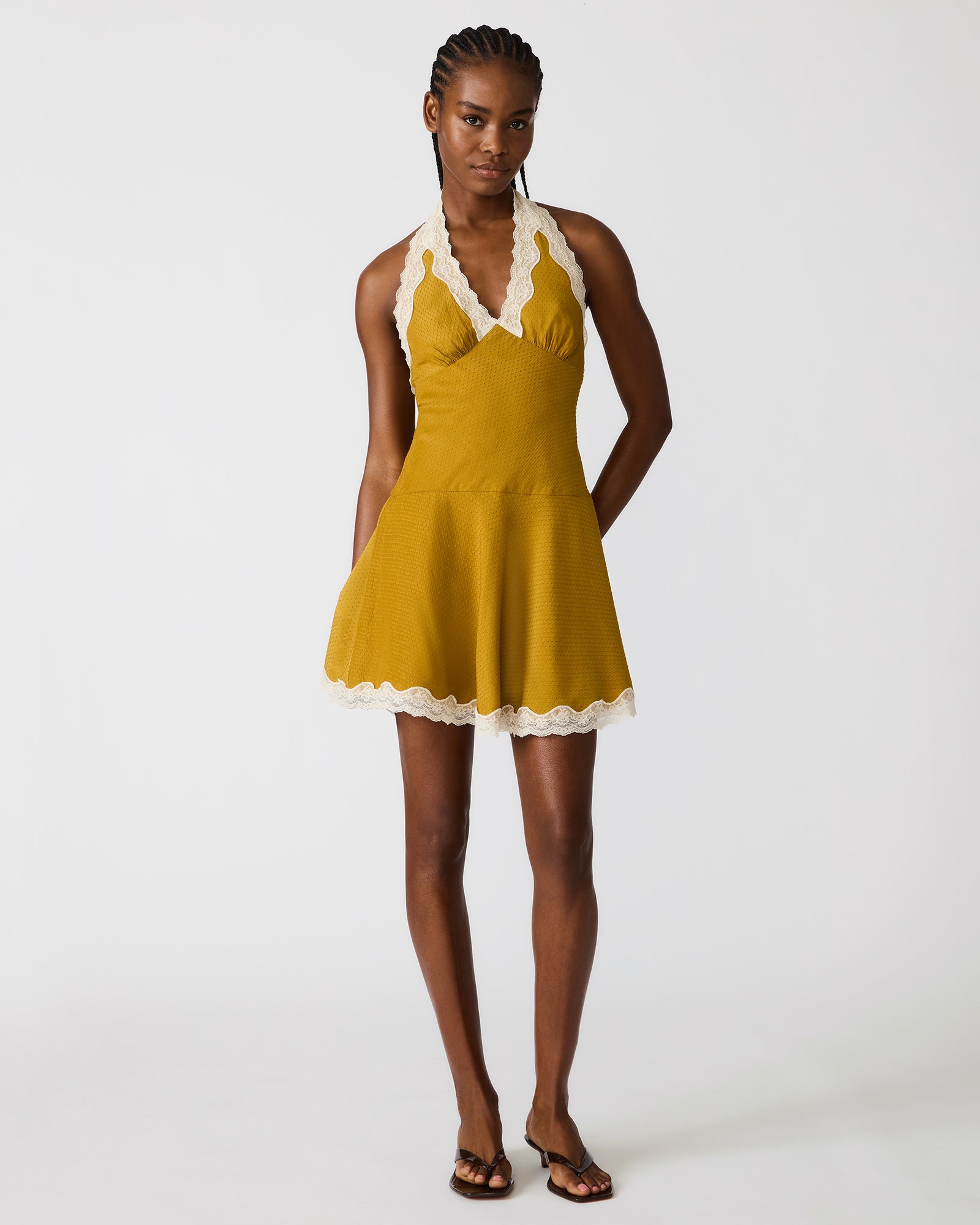 Steve Madden Women's Liza Dress Sleeveless Dresses - Thyme Green - Size - PolyesterRayon
