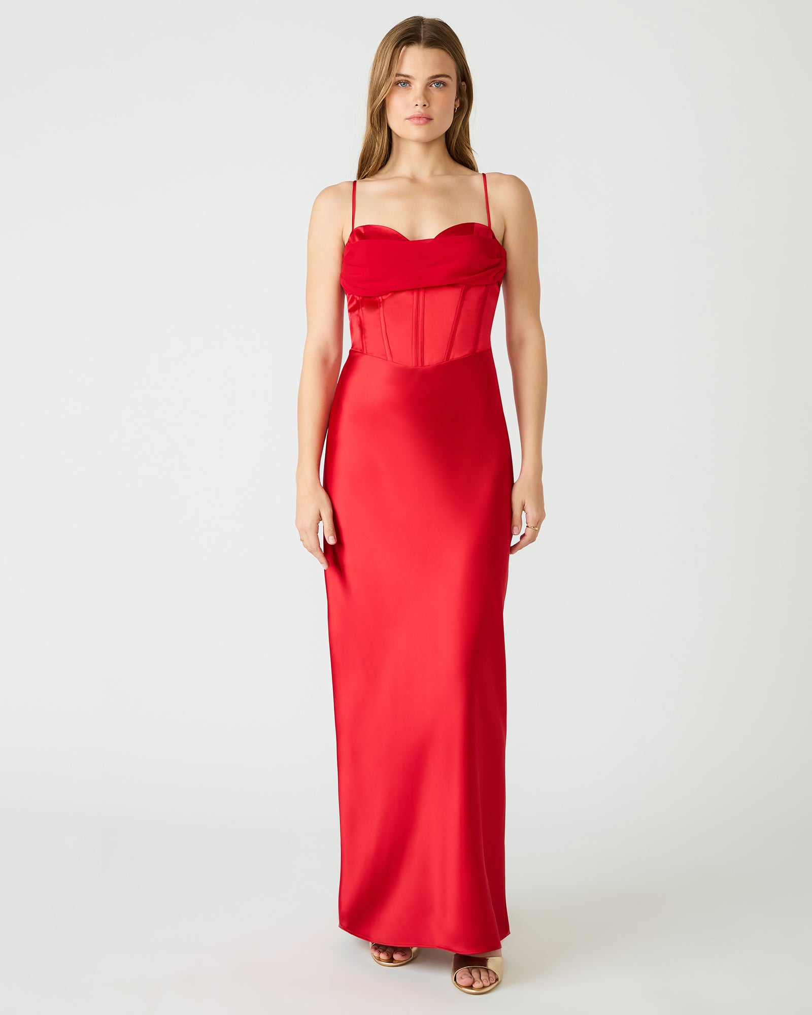 Steve Madden Women's Carmela Dress Sleeveless Dresses - Red - Size - PolyesterSatin