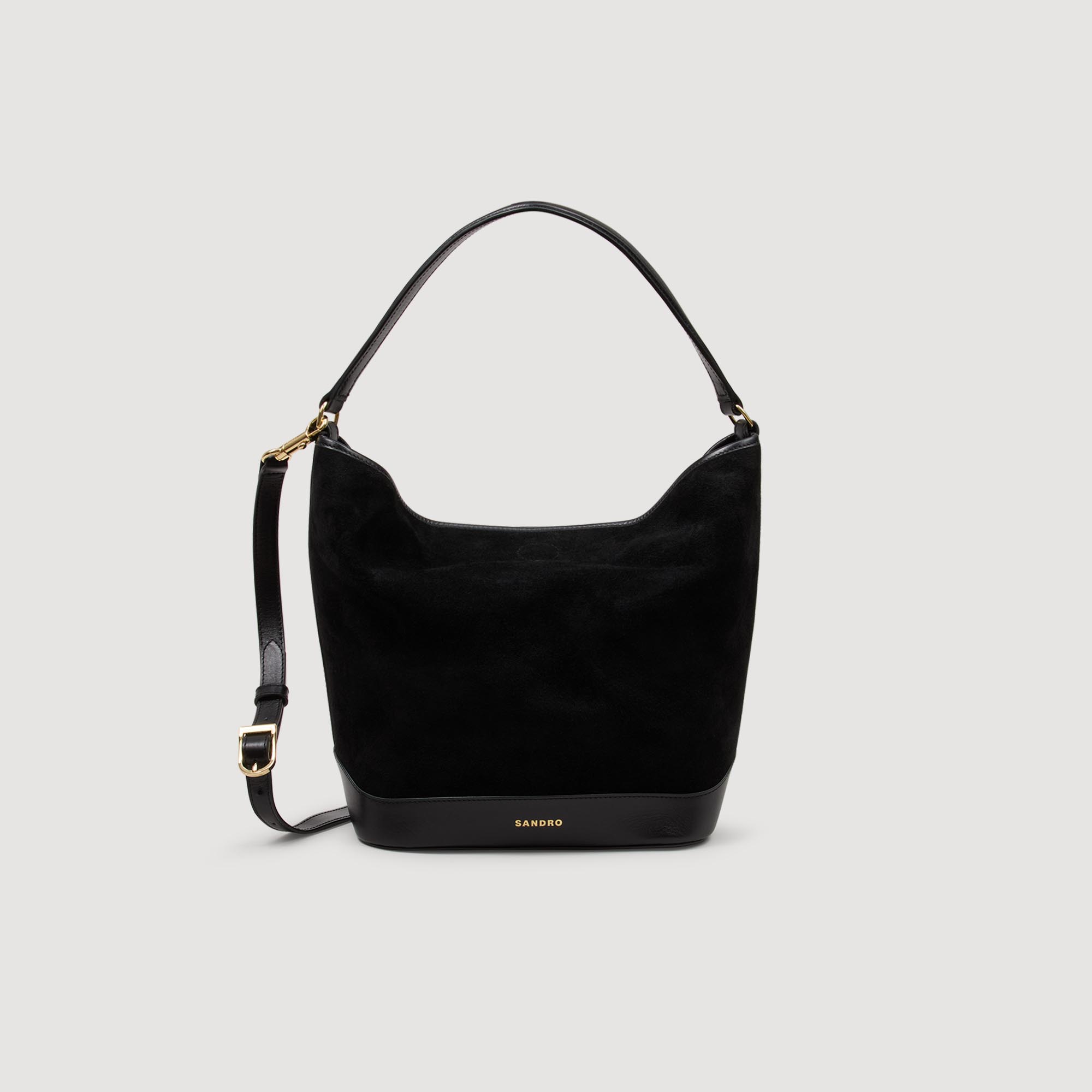 Tangoso suede and leather bucket bag