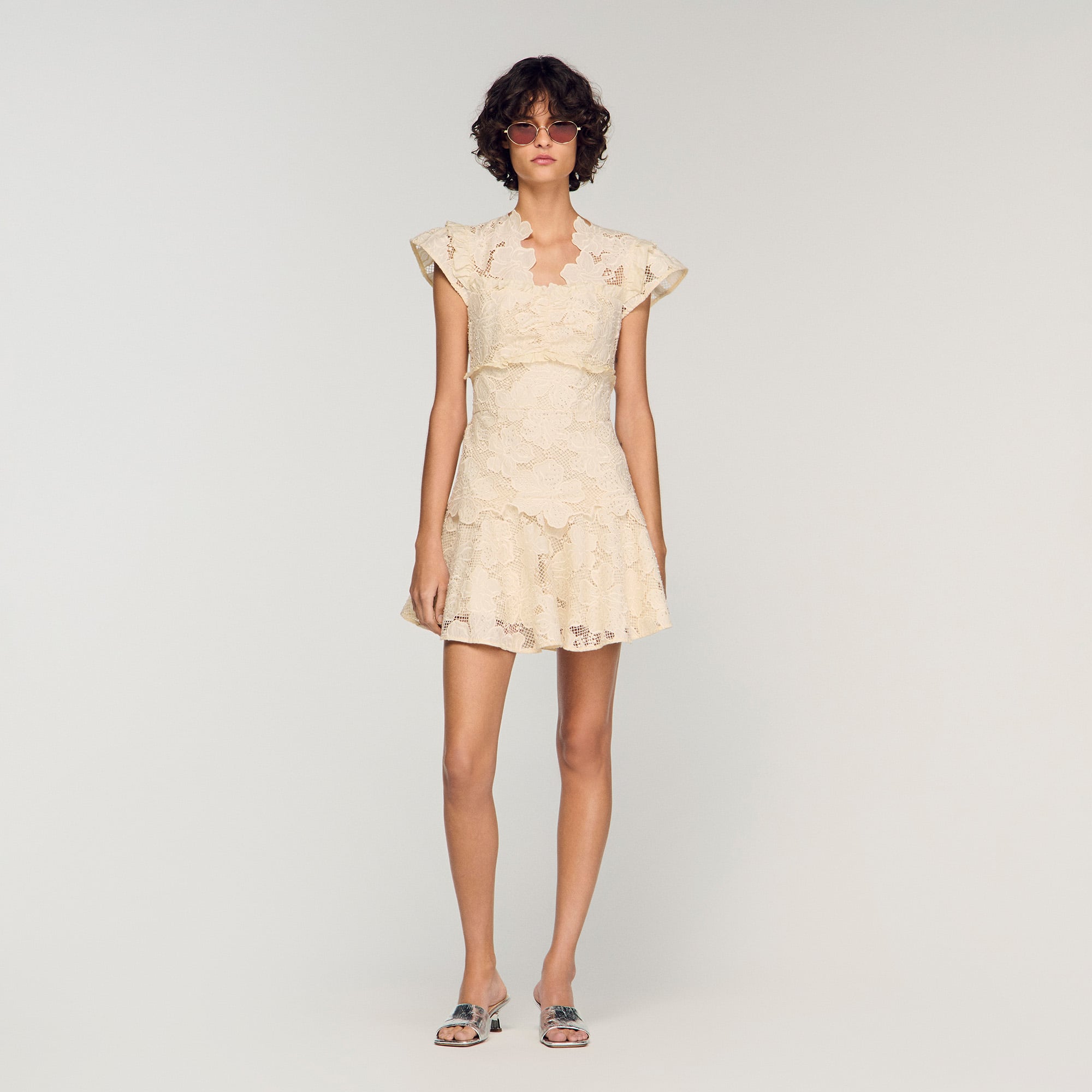 Mini guipure dress