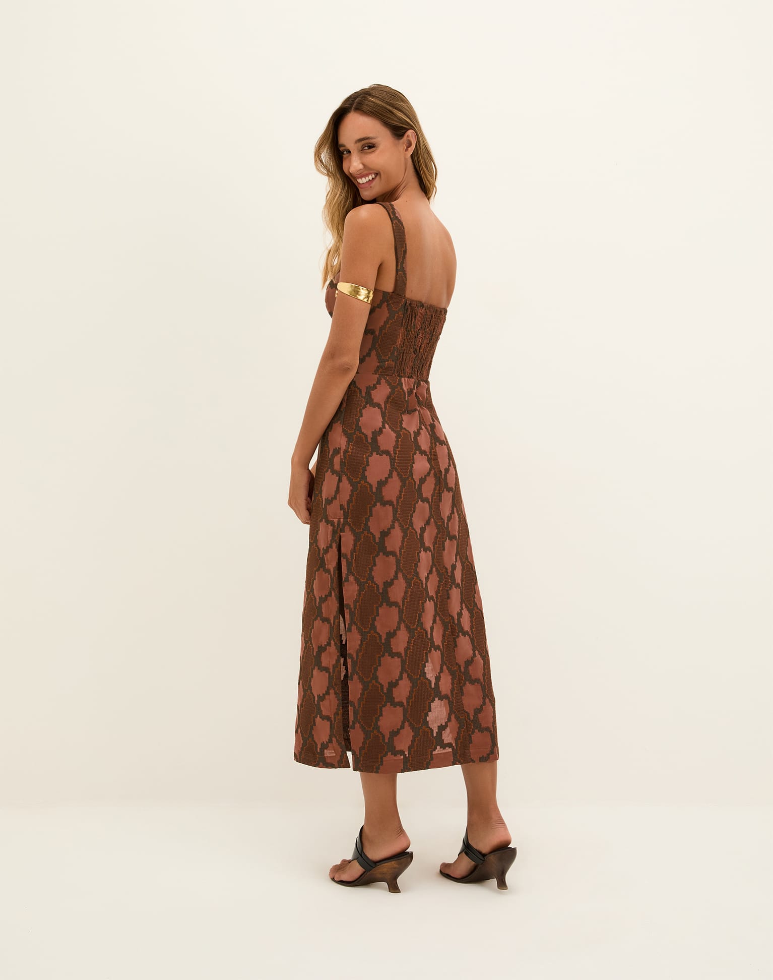 R - Sale Coen Midi Dress - Embroidered Devotion, Size: