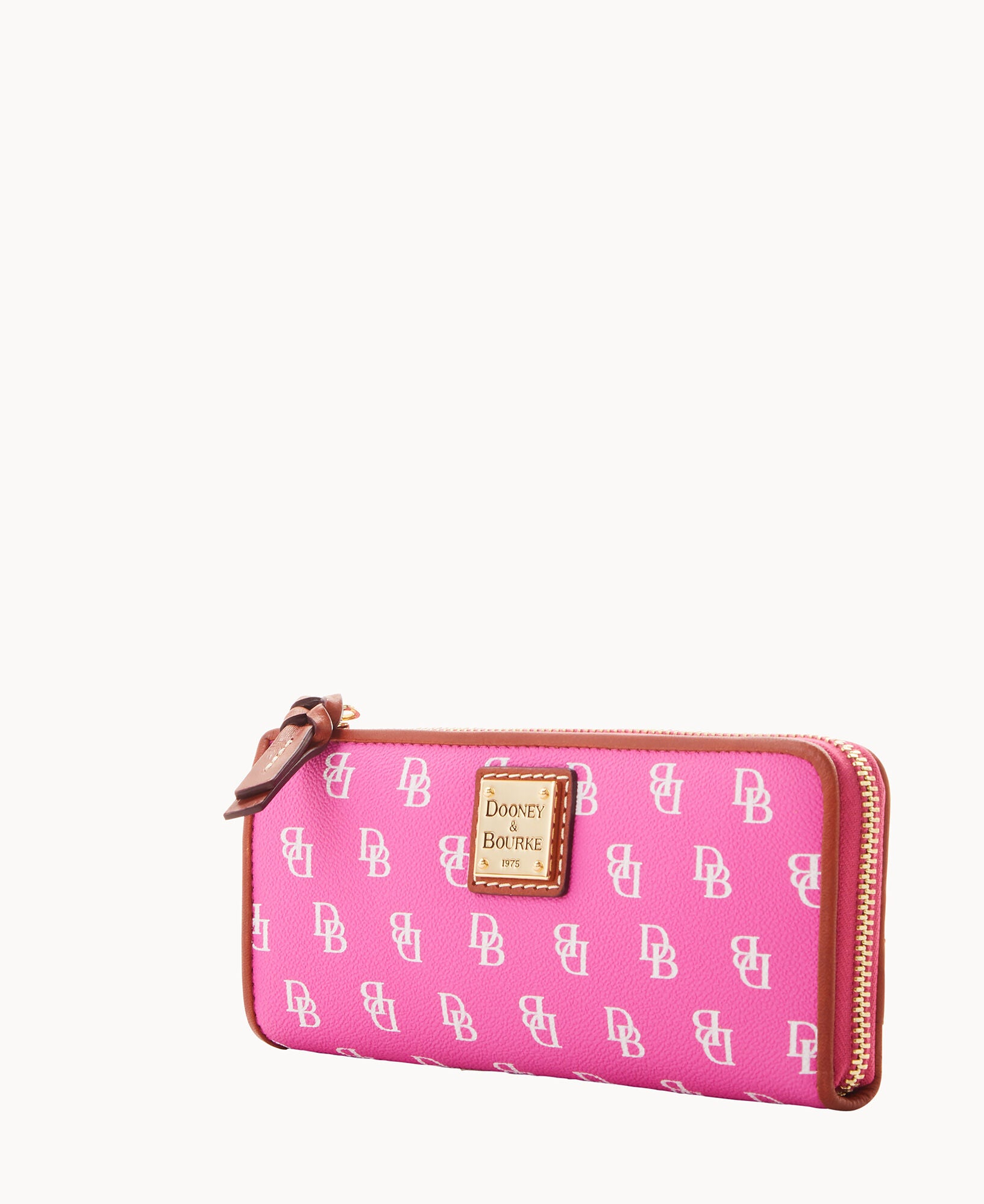 Dooney & Bourke Women's Gretta Zip Clutch Wristlet Bag in Fuchsia