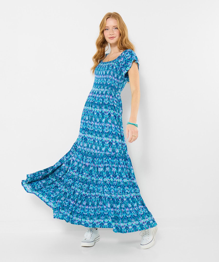 Women's Beach Boutique Crinkle Dress - Size - Blue - by Joe Browns