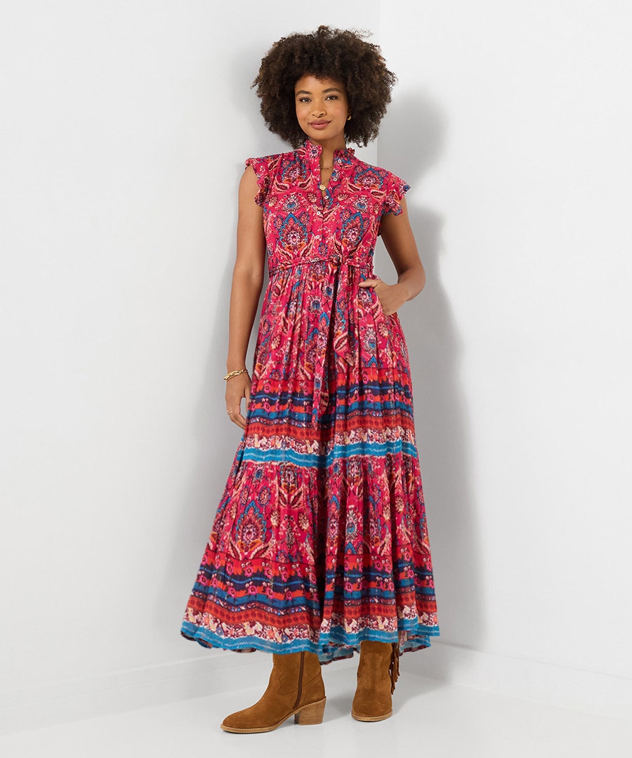 Women's California Sunsets Maxi Dress - Size - Red - by Joe Browns