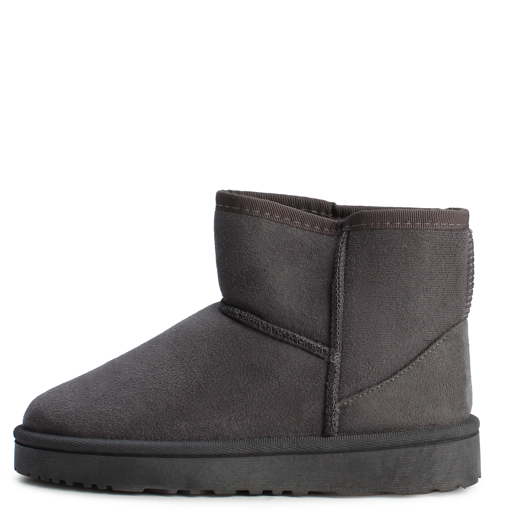 Women Fur Ankle Bootie Gray Boots Gray