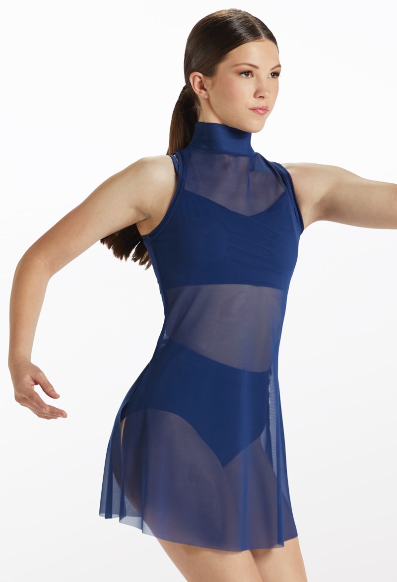 Mesh Tunic Overdress - Navy - Large Adult - Dance Dress D