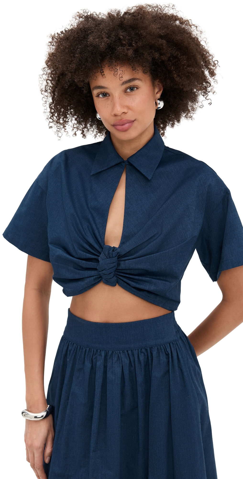 De Loreta Myriam Blouse Navy Denim
