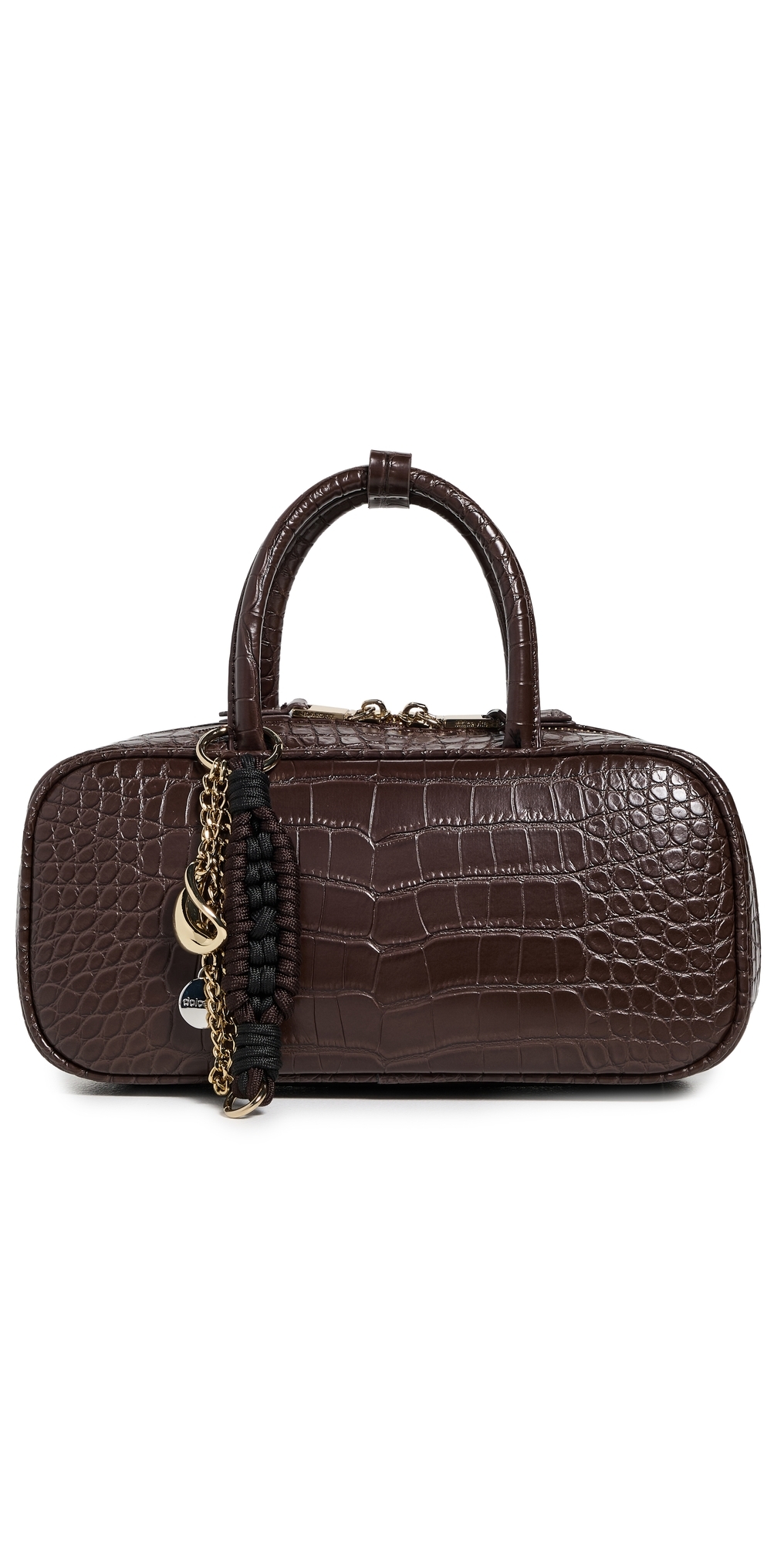 Dolce Vita Flyn Handbag Espresso Croco Faux Leather One