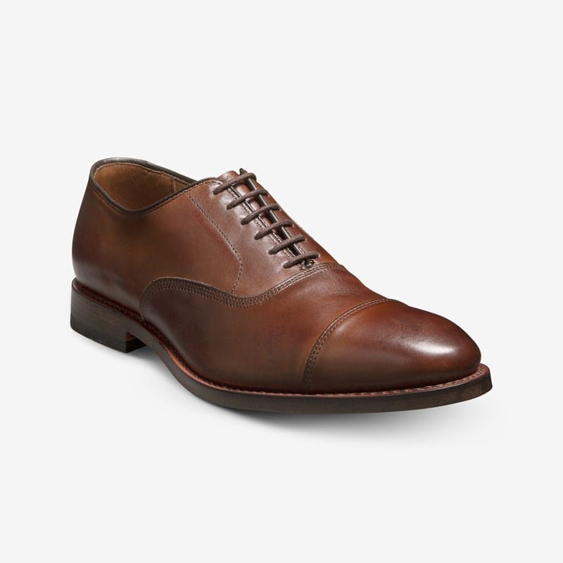 Allen Edmonds Park Avenue Cap-toe Oxford Dress Shoe in Chili Leather, size . E