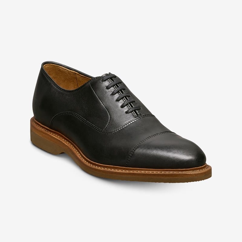 Allen Edmonds Park Avenue Verse Cap-toe Oxford Dress Shoe in Black Leather, size . E
