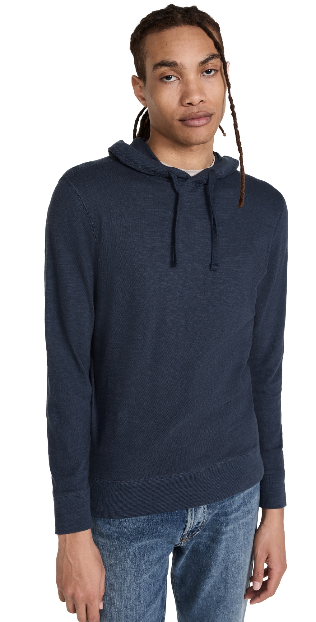Faherty Sunwashed Slub Hoodie Blue Nights