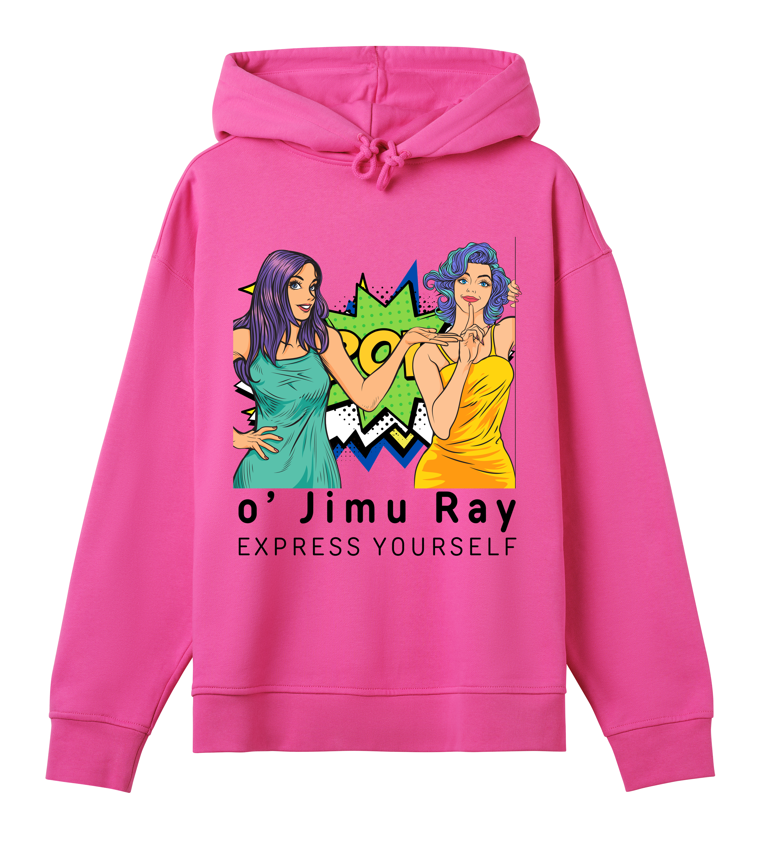 Pop Art Expression - Bold Hoodie - Hyper pink M women