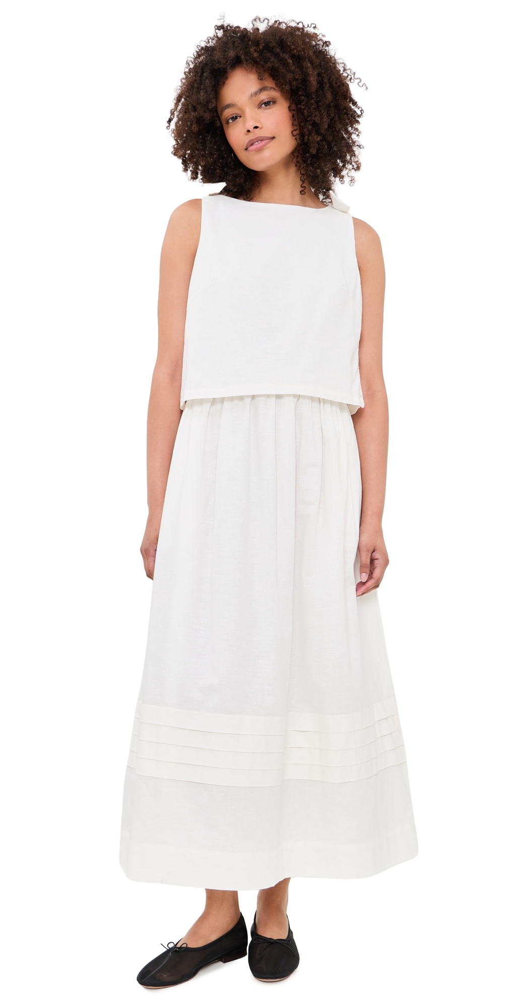 Line & Dot Tippi Midi Dress White