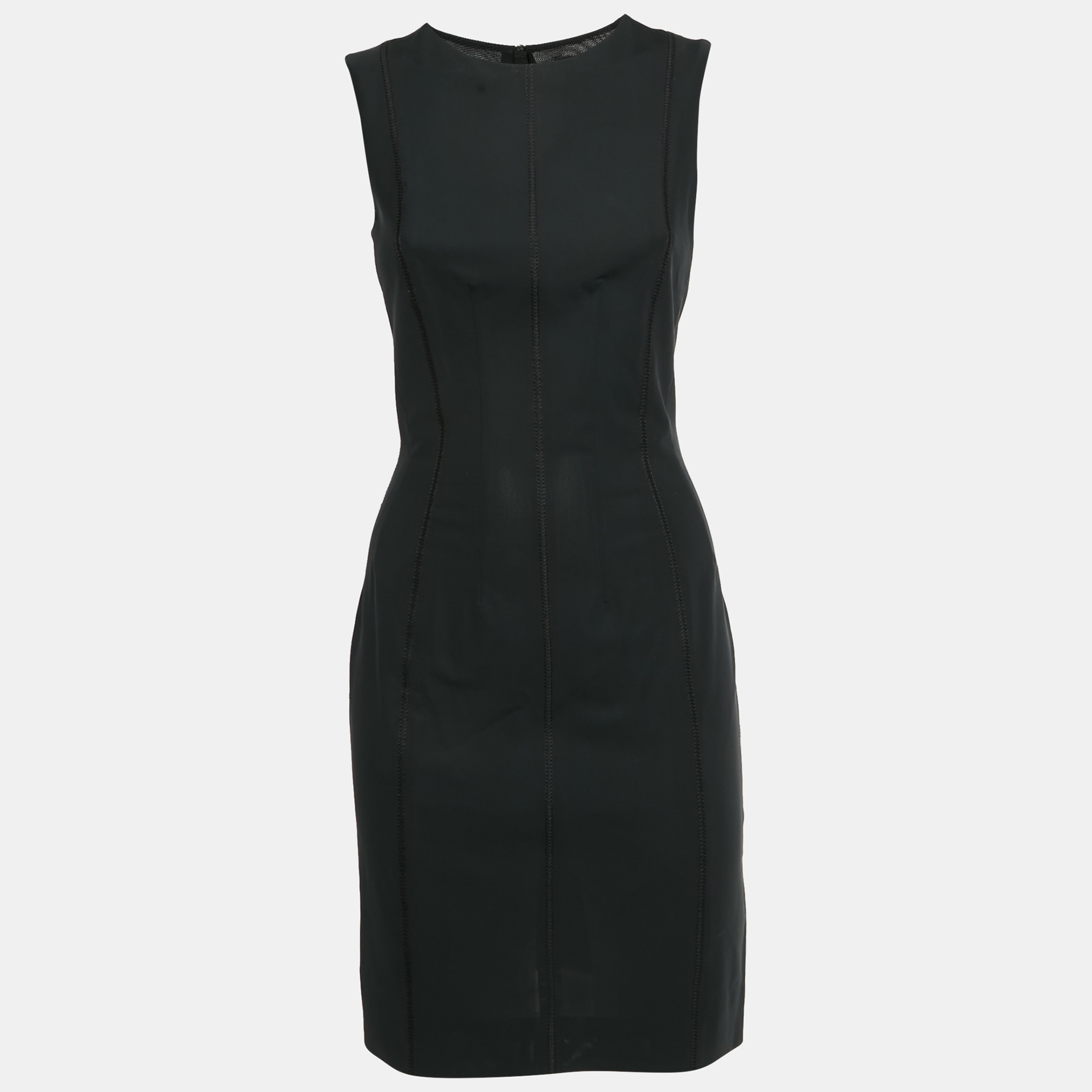 D & G Dolce & Gabbana Black Synthetic Zip Up Mini Dress