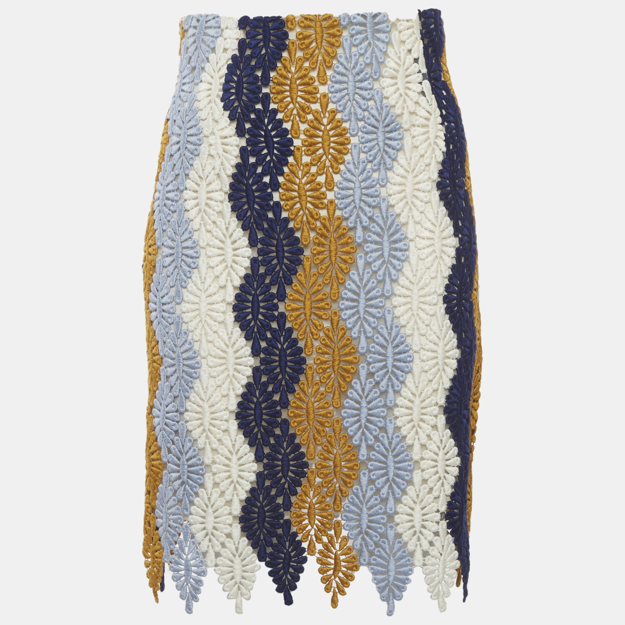 Giambattista Valli Multicolour Tulle Embroidered A-Line Mini Skirt