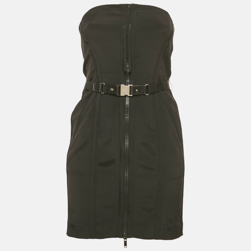 Gucci Black Silk Blend Strapless Mini Dress