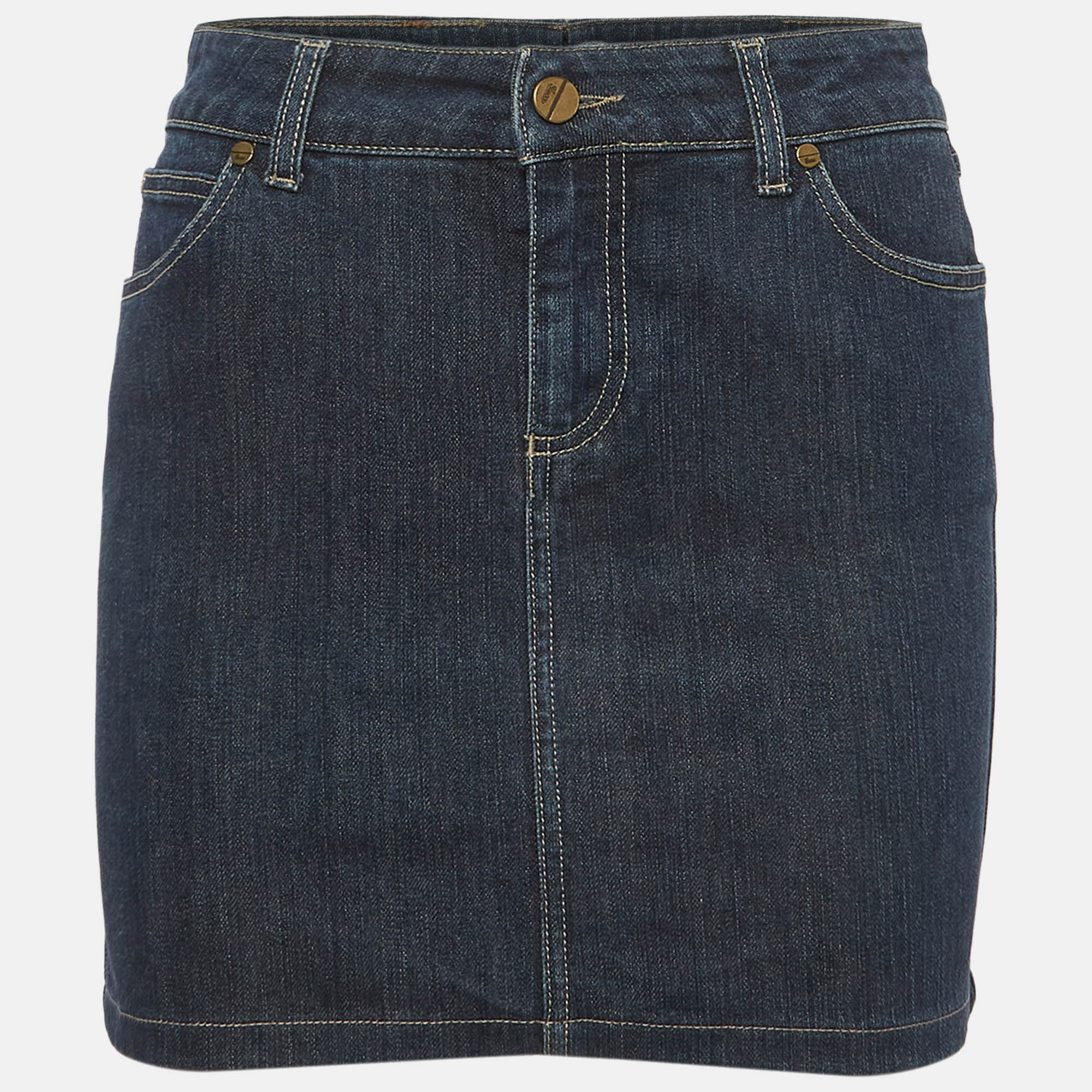 Gucci Blue Denim Mini Skirt