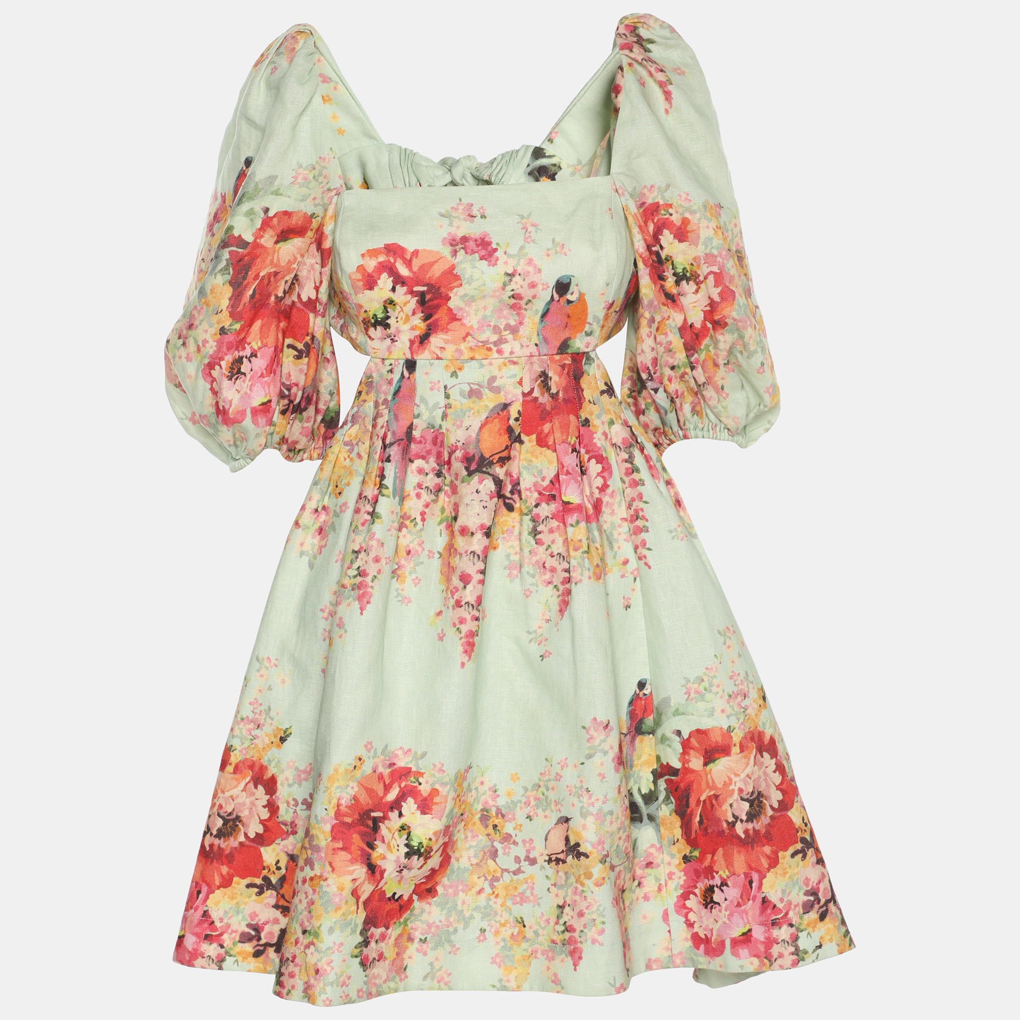 Zimmermann Multicolor Printed Linen Dress