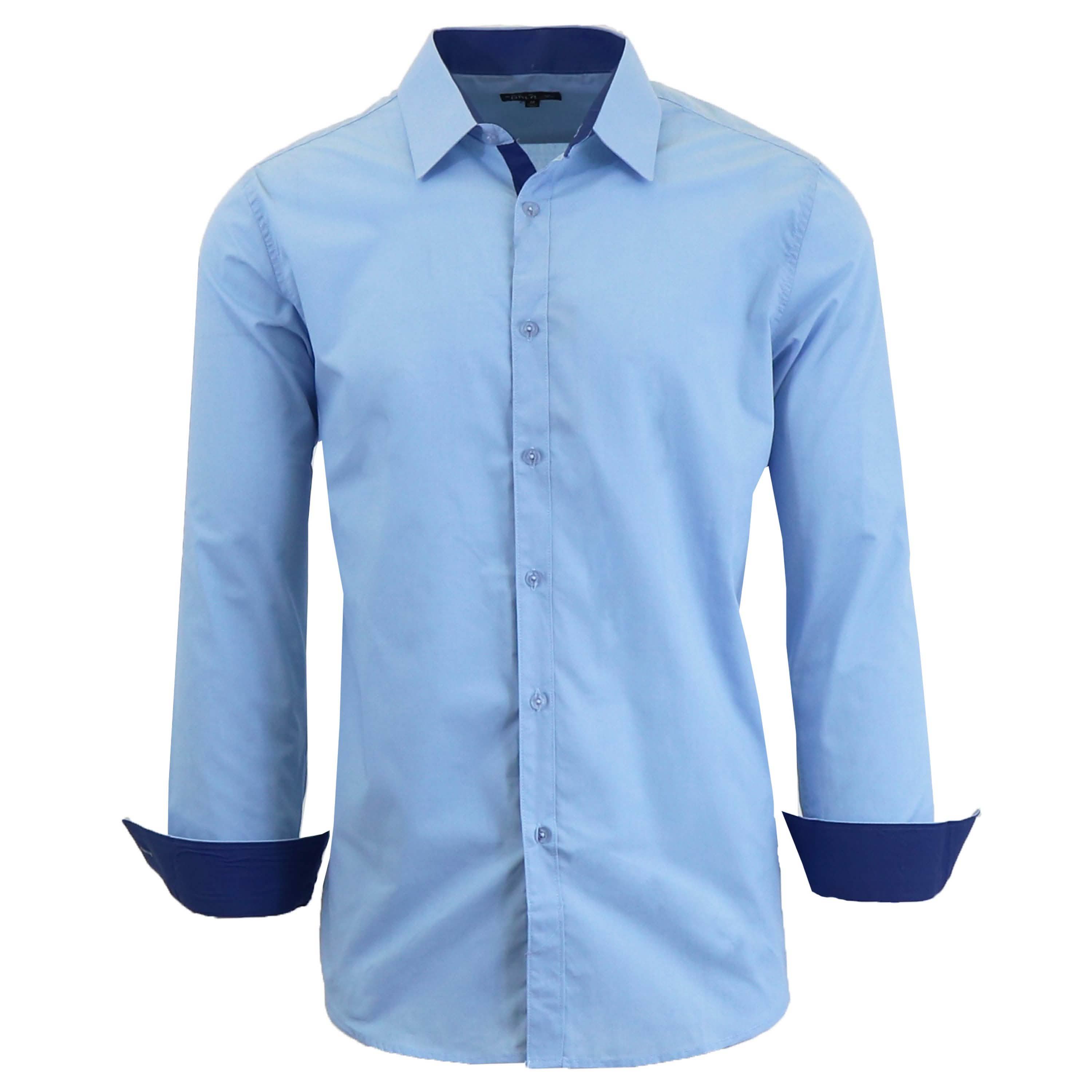 Mens Long Sleeve Dress Shirt - Light Blue X