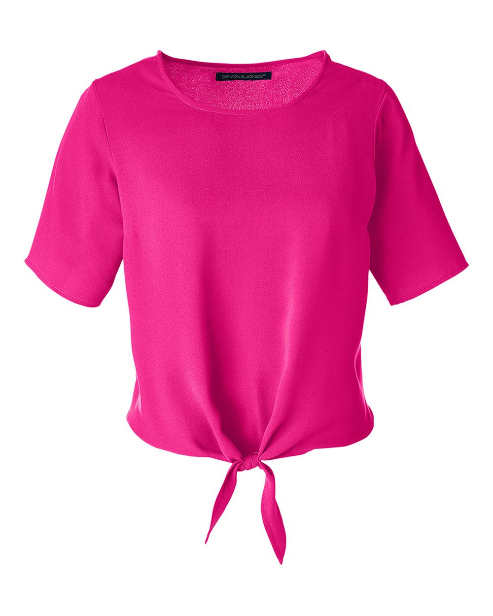 Devon & Jones - DPW - Women's Perfect Fit Tie Front Blouse - Crown Raspberry