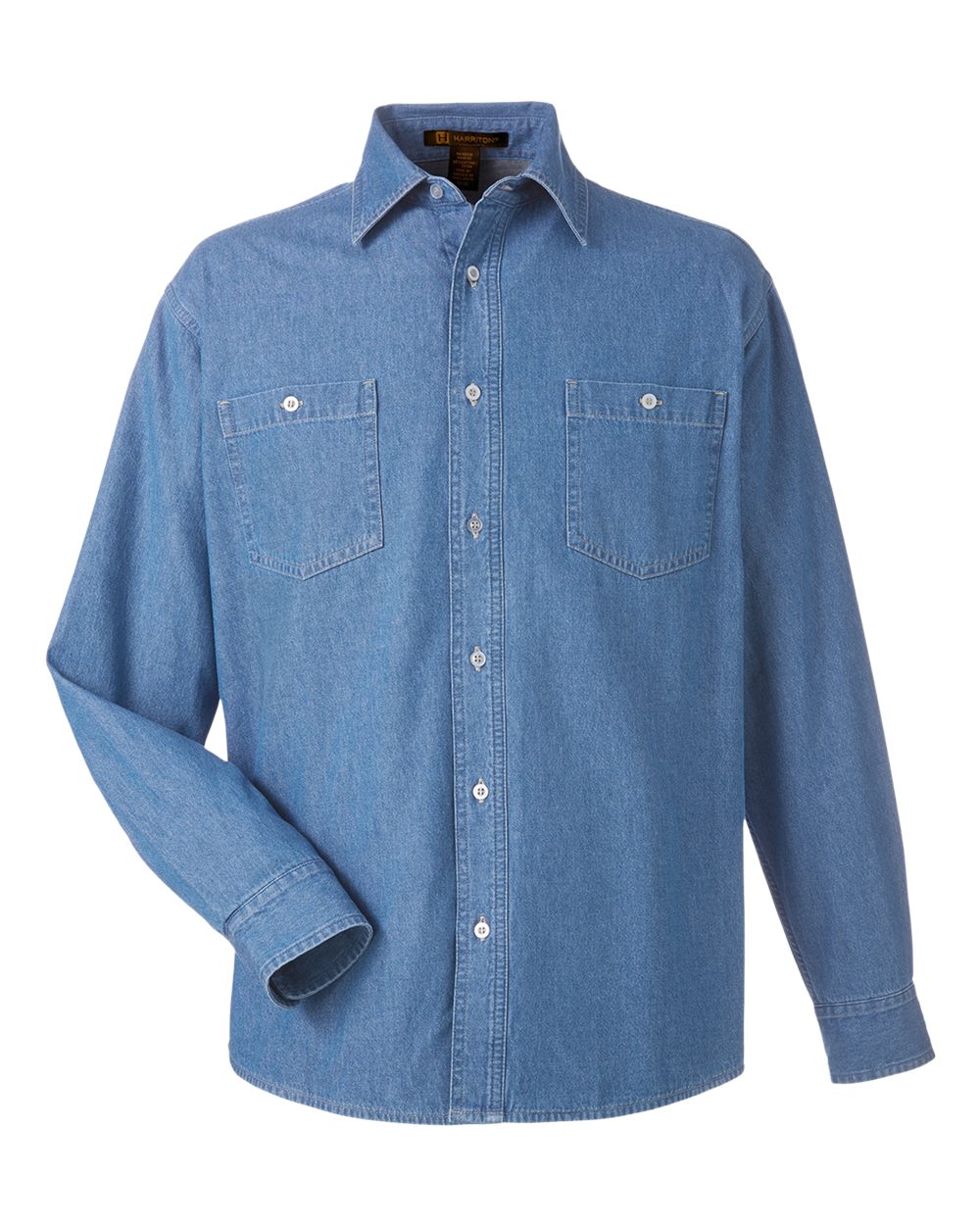 Harriton - M - Unisex Denim Shirt Jacket - Light Denim -