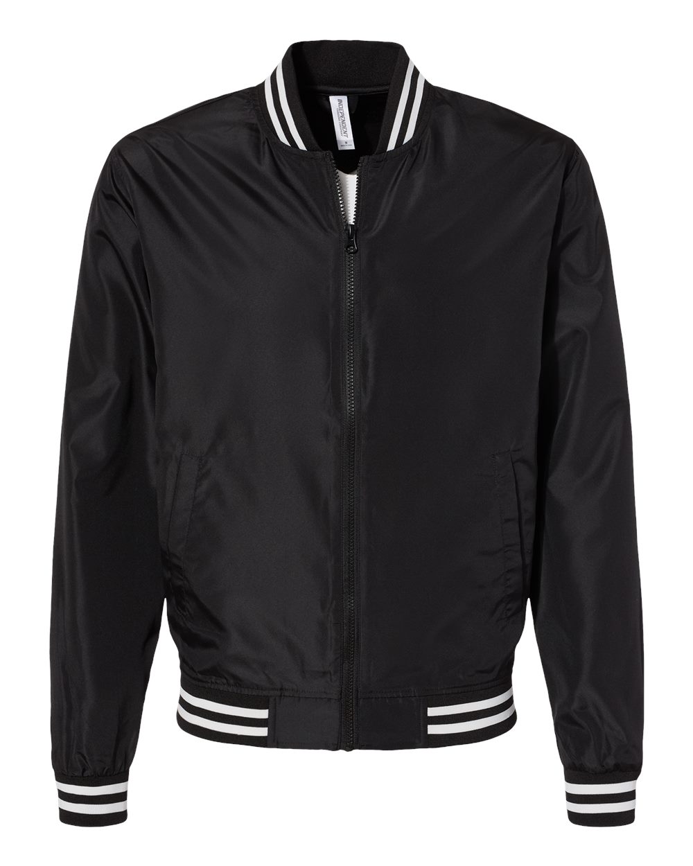 Independent Trading Co. - EXPBMR - Lightweight Bomber Jacket - Black White Stripe -