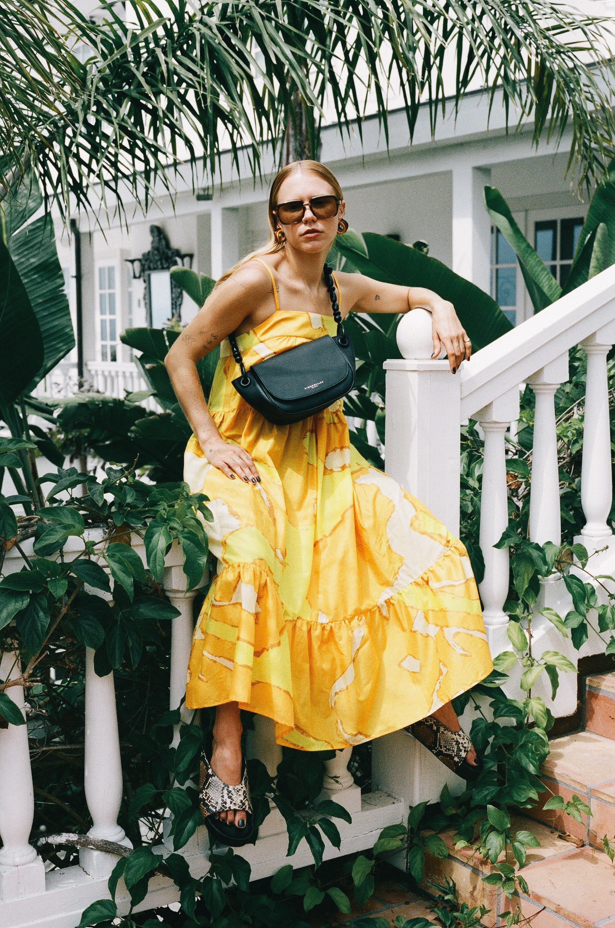 Pumpa Dress in Yellow Abstract Summer Print