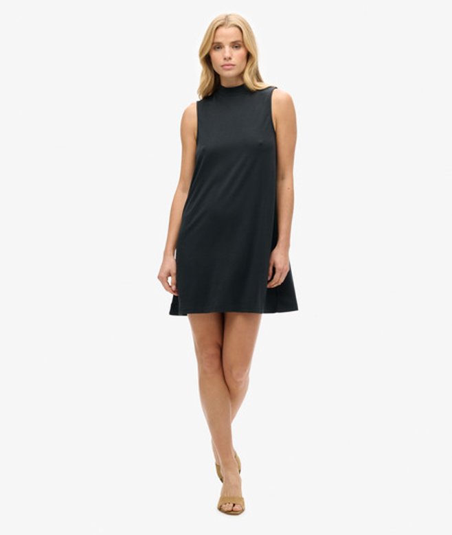 Superdry Women's Women's Classic Sleeveless A-line Mini Dress, Black