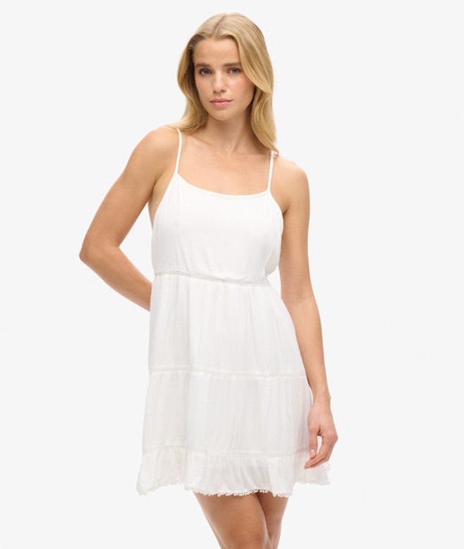 Superdry Women's Women's Mini Beach Cami Dress White Optic