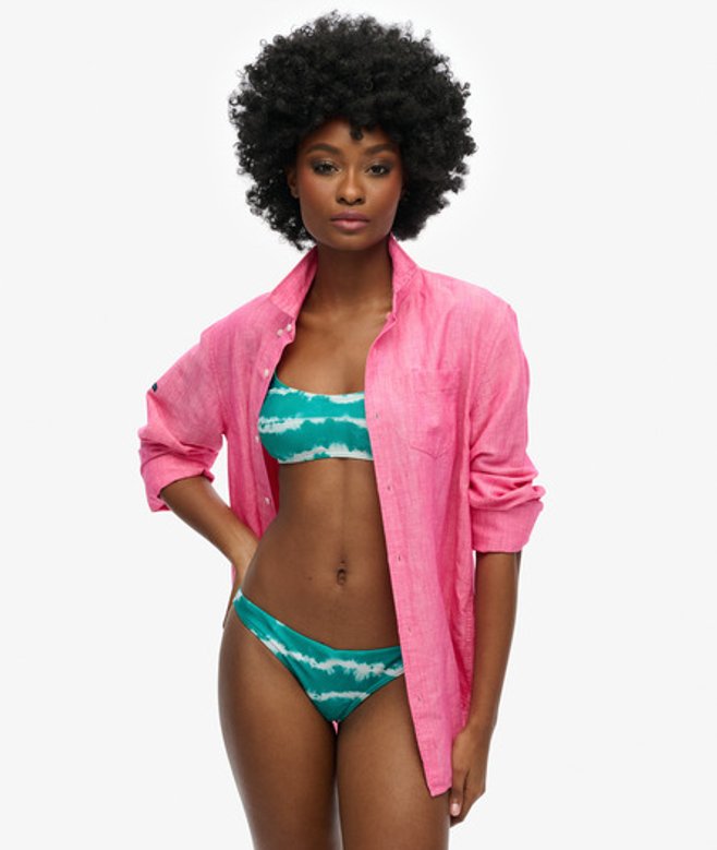 Superdry Women's Women's Tie Dye Recycled Bikini Briefs Green Tie Dye Green