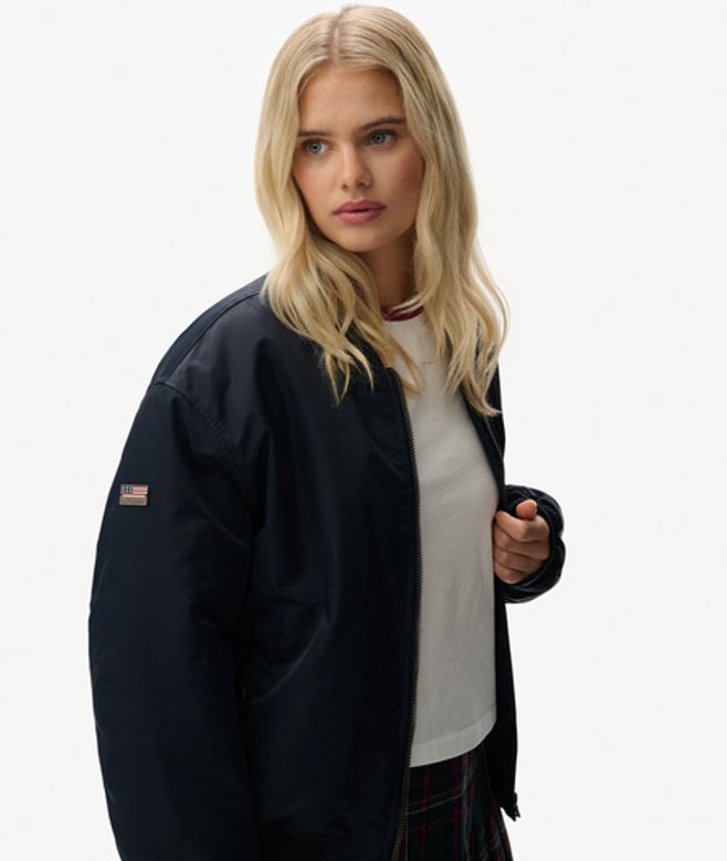 Superdry Women's MA Bomber Jacket Navy