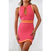 HELLO MOLLY Chase Those Good Vibes Mini Dress Pink