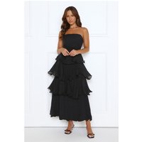 Wedding Adventure Strapless Maxi Dress Black