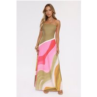 Palette Of Yours Strapless Maxi Dress Green