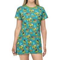 Scooby Doo shirt Dress, Cartoon Women's shirt Dress