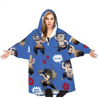 Anime Blanket Hoodie Sherpa Inosuke Demon