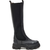 Chelsea Knee-High Boots in Black